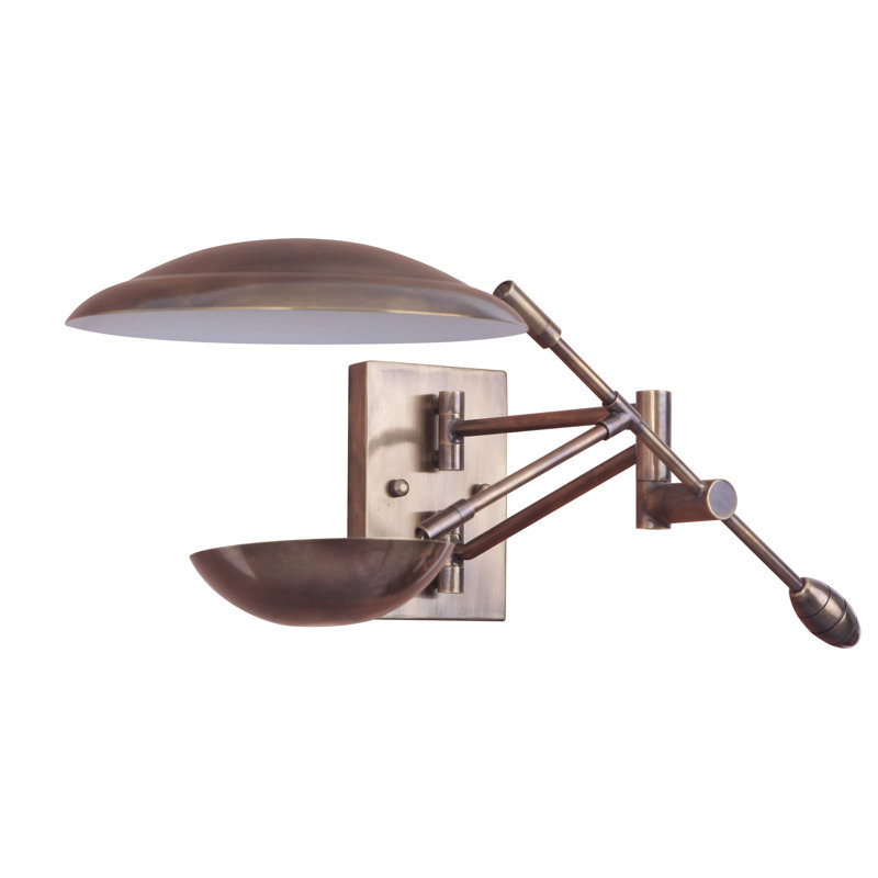 Galante LED Armed Sconce, Patina Aged Brass