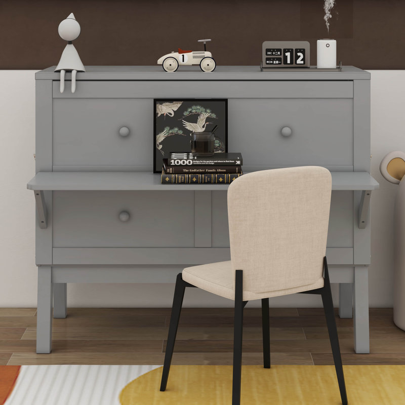 Lit escamotable Taghrid avec port USB et tablettes amovibles de chaque côté, Double, gris