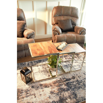Spatz Solid Wood Top Nesting Tables End Table
