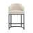 27" H Counter Height Bar Stools Set of 4, Modern with Curved Backrest and Arms, Black Metal Frames, Linen Fabric Upholstered Barstools for Kitchen Island, Home Bar-1698073933