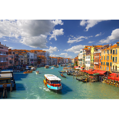 Mulli Grand Canal. Venice by Phant - Wrapped Canvas Print