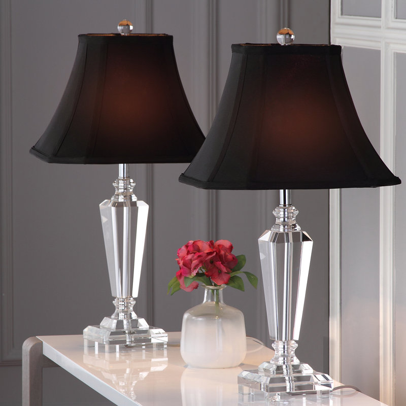 Eagleville Crystal Table Lamp, Black