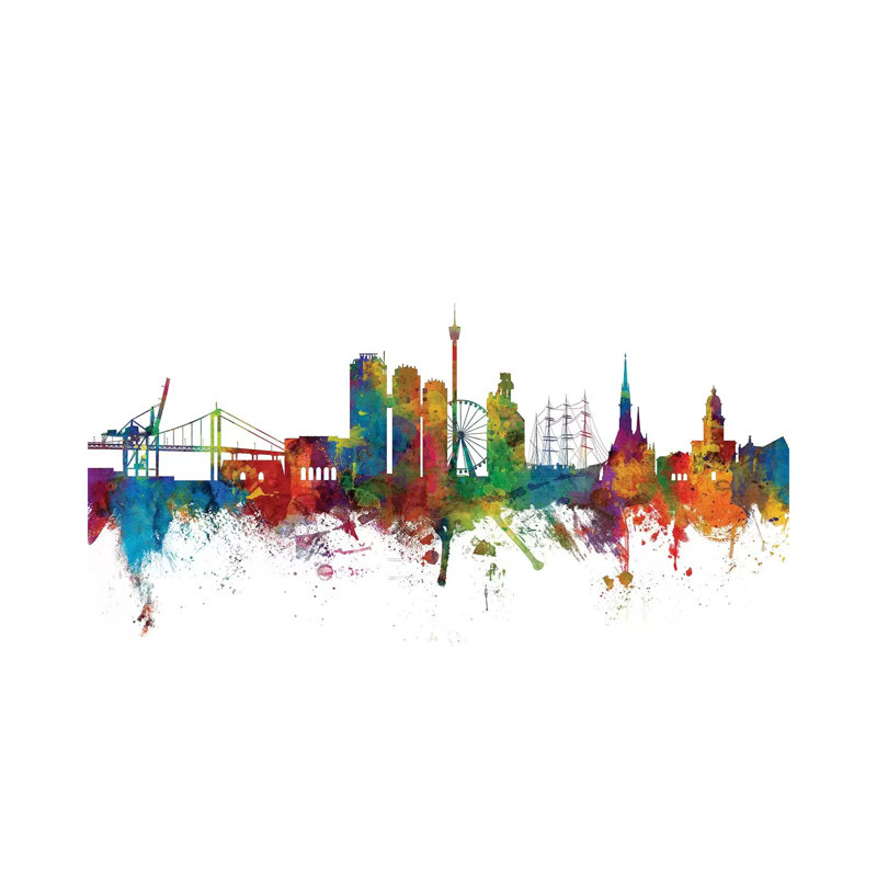 Gothenburg, Sweden Skyline by Michael Tompsett - 1 Piece Wrapped Canvas Wall Art, 101.6 cm H x 66.04 cm W x 1.91 cm D