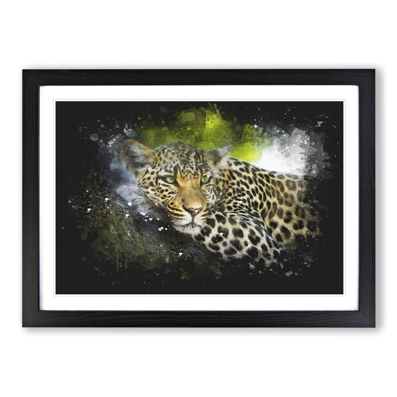 Leopard Vol.2 - Picture Frame Graphic Art, Black Framed, 27cm H x 36cm W x 2cm D