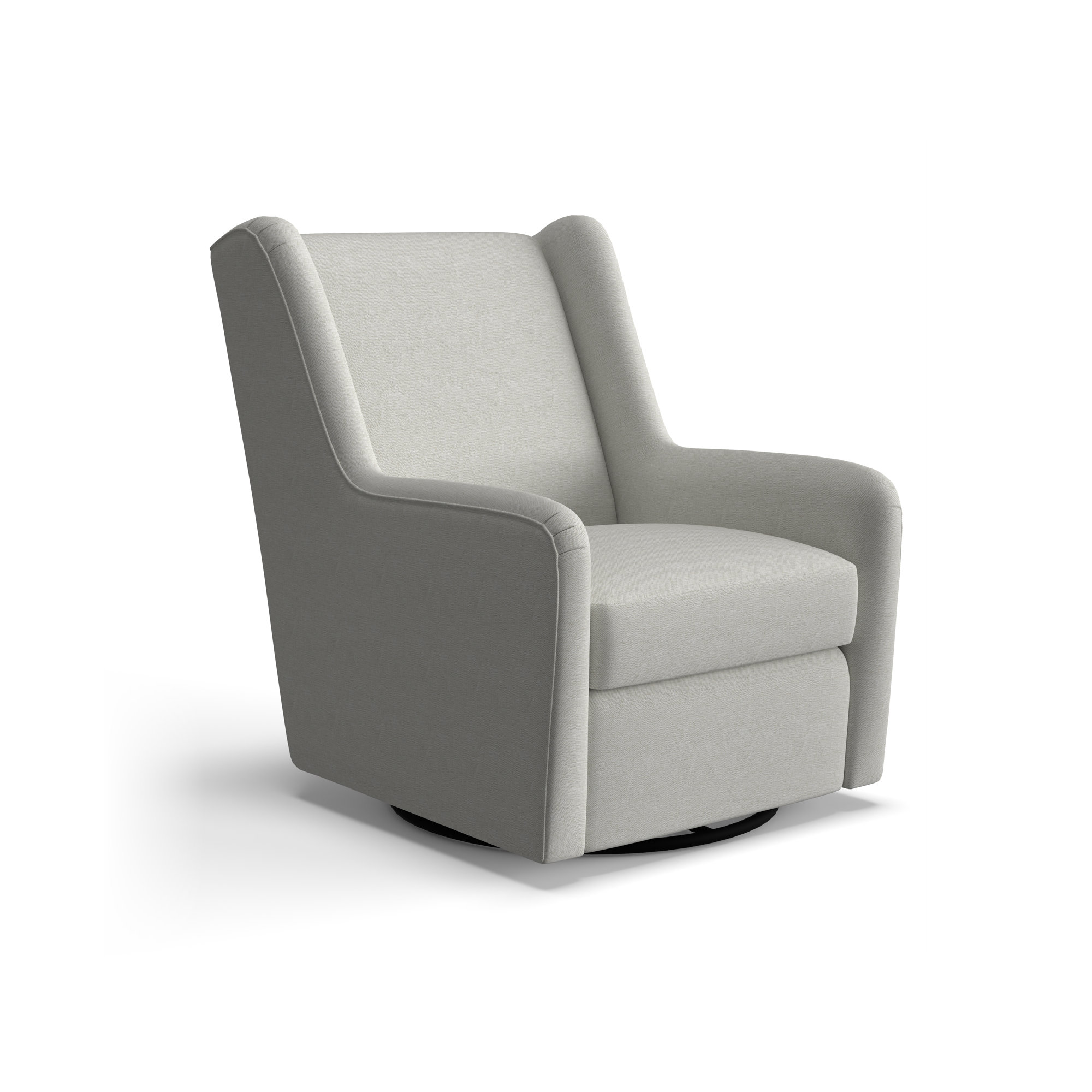 Upholstered Swivel Glider, Snow Ivory Performance