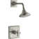 Pinstripe Pure Rite-Temp Shower Valve Trim With Cross Handle And 2.5 Gpm Showerhead