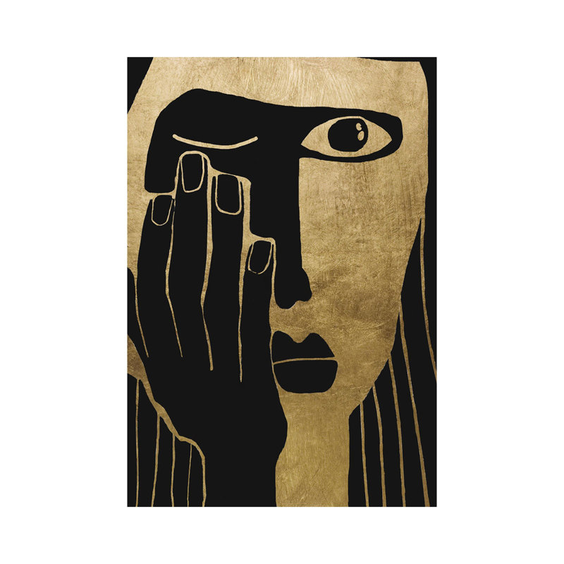 Oliver Gal Sympathy Portrait - Gold Leaf Framed Shadowbox Art, 37.5" H x 25.5" W