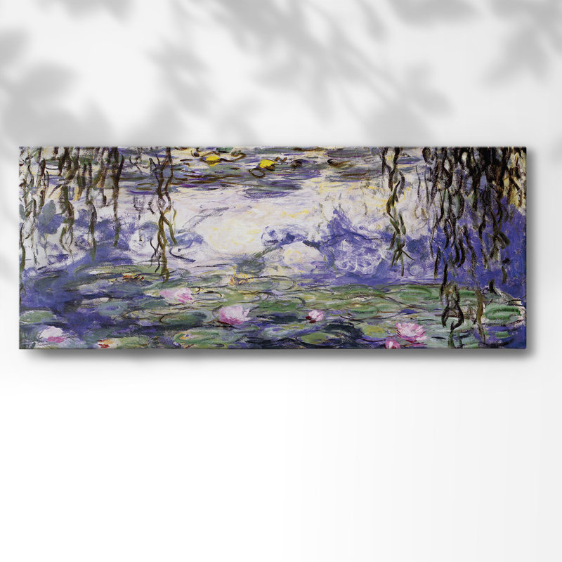 Nénuphars sur toile, H 8 po x l 20 po x P 1,5 po