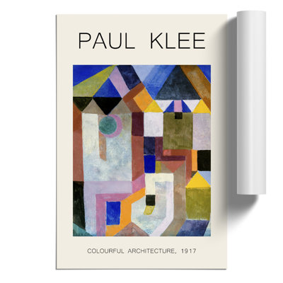 Colorful Architecture Print by Paul Klee - Frameless Print