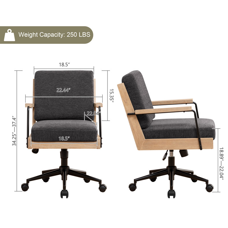 Chaise de bureau Camelo, Gris