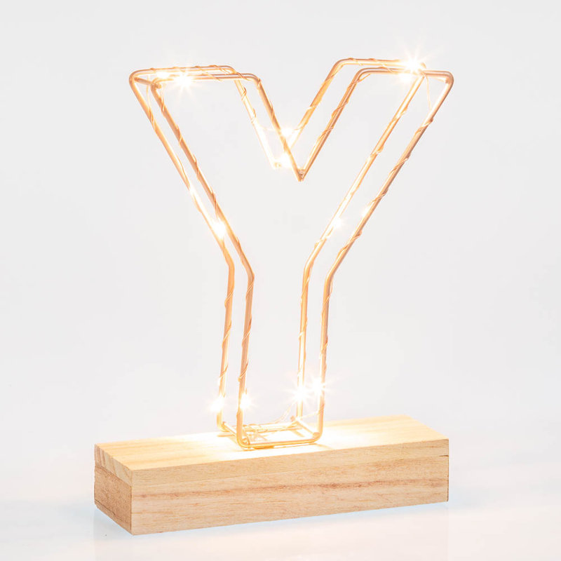 Light Up Letter  | Personalised Initial Copper Letter Light LED Alphabet Light Jim, Y