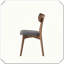 Chaise de salle à manger rembourrée 2 pièces Mid-Century-581892171