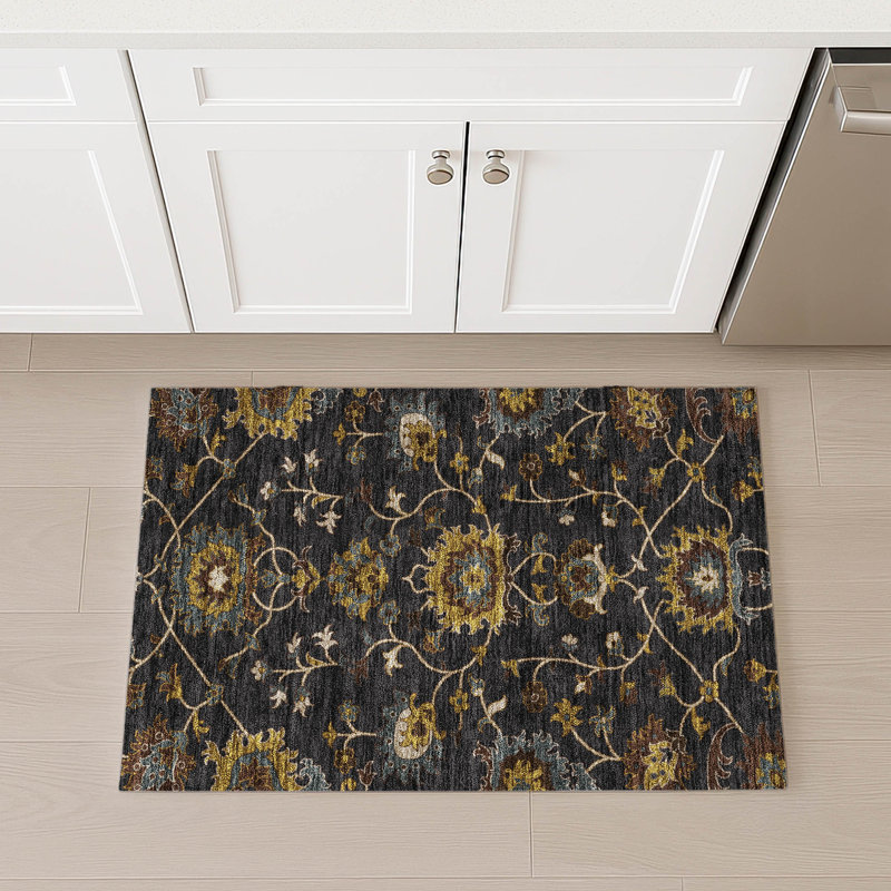 Machine Washable Indoor/Outdoor Mattera ACN2290 Global Rug, Rectangle 1'8" x 2'6"