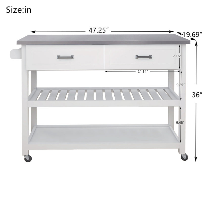 Chariot de cuisine sur pied 47,25 po