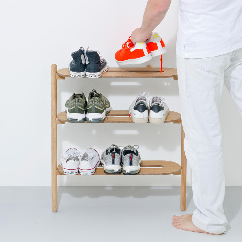 Phillipa 9 Pair Solid Wood Shoe Rack