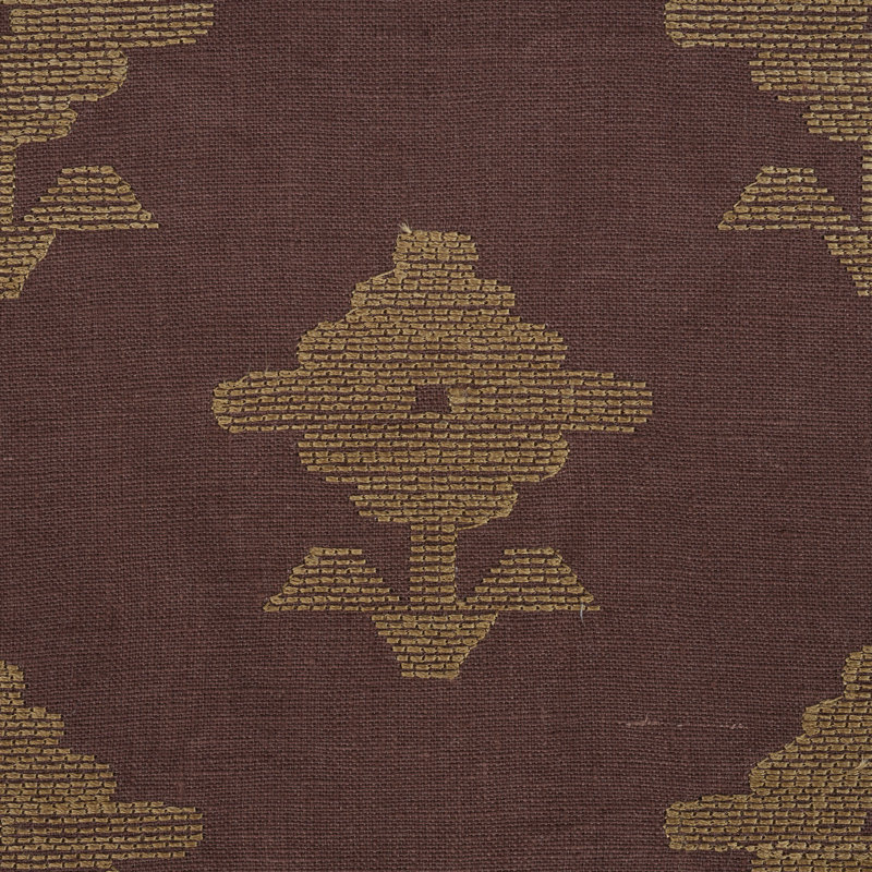 Rubia Embroidery Fabric, Umber