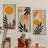 Boho Wood Wall Art Set Of 3 Mid Century Modern Wall Decor Boho Leaf Wooden Artwork Abstract Leaf Wood Triptych For Living Room & Office Gallery Wall (8x16 Inch)