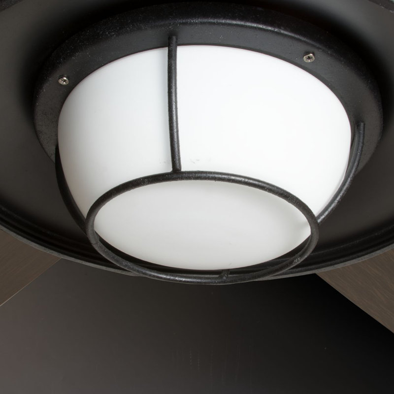 Montague 60'' Ceiling Fan with LED Lights, Black with Forged Black Blades