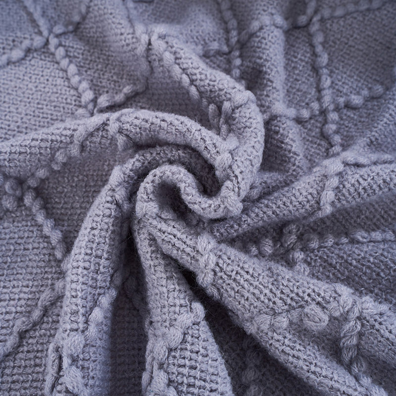 Throw Blanket, Light Grey