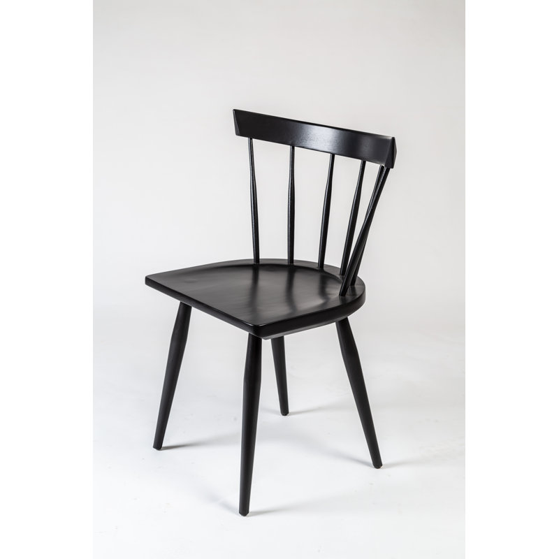 Chaise moderne à dossier bas, Noir, Noir