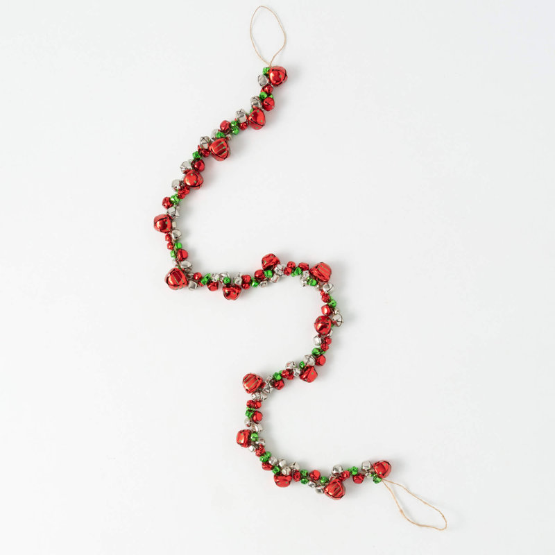 Guirlande 45 po Jingle Bell, rouge-vert