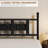 King Size Sturdy Metal Bed Frame with Vintage Circular Design with Headboard & Footboard – Ample Under Bed Storage,Noise-Free, No Box Spring Needed – Black-1215093179-1215093183