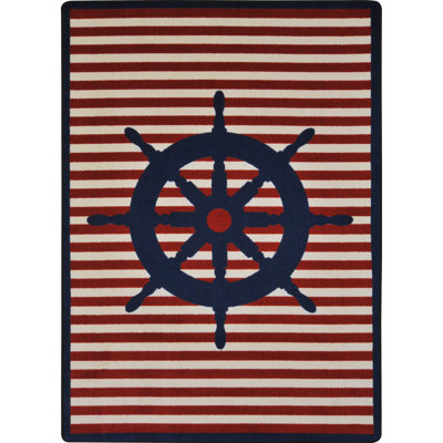 Set Your Course Striped Indoor Rug
