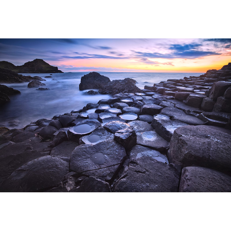 Sunset Over Rocks Formation - Wrapped Canvas Print, 30cm H x 46cm W x 3.8cm D