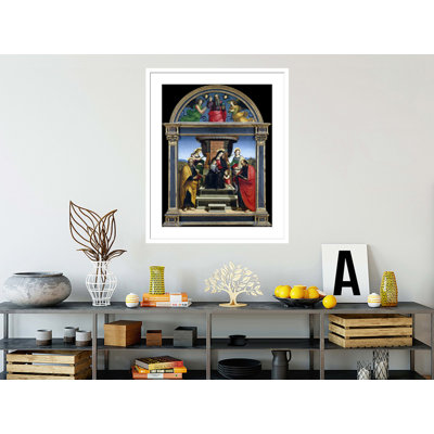 Madonna and Child Enthroned with Saints by Raphael -Framed Giclee Print