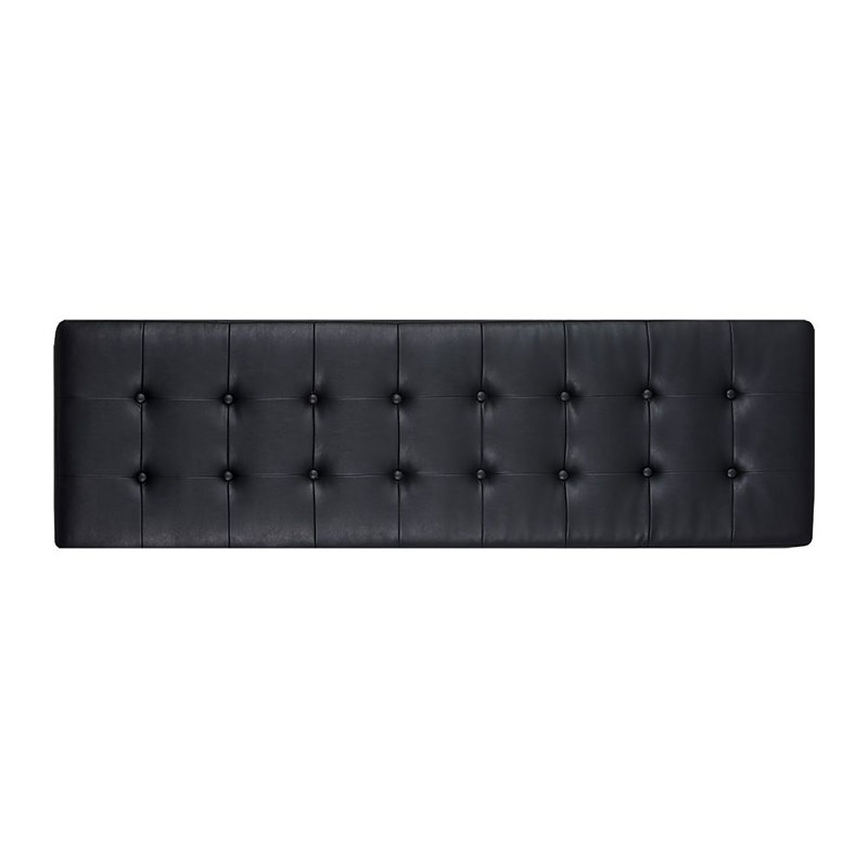 Kenji Upholstered Bench, Black Faux Leather