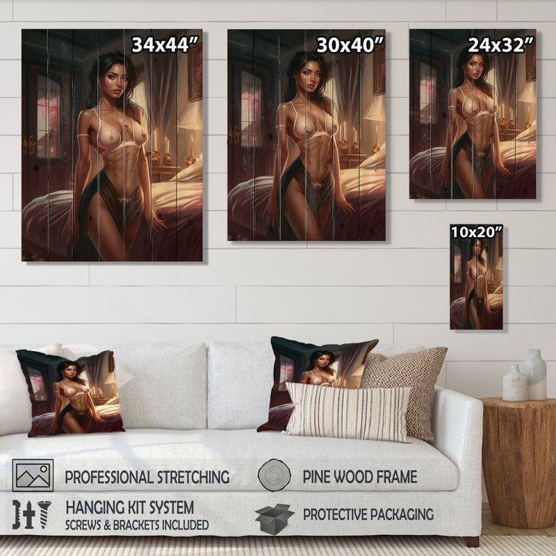 Chloi Gorgeous Morning Glory V - impression sur bois naturel, H 32 po x l 24 po x P 0,78 po