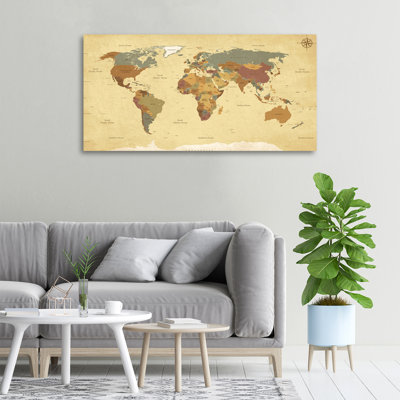 Political Map - Wrapped Canvas Print
