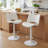 Guzzi Swivel Adjustable Height Bar Stool Modern Counter Stool Faux Leather Barstools With Metal Frame-114210757
