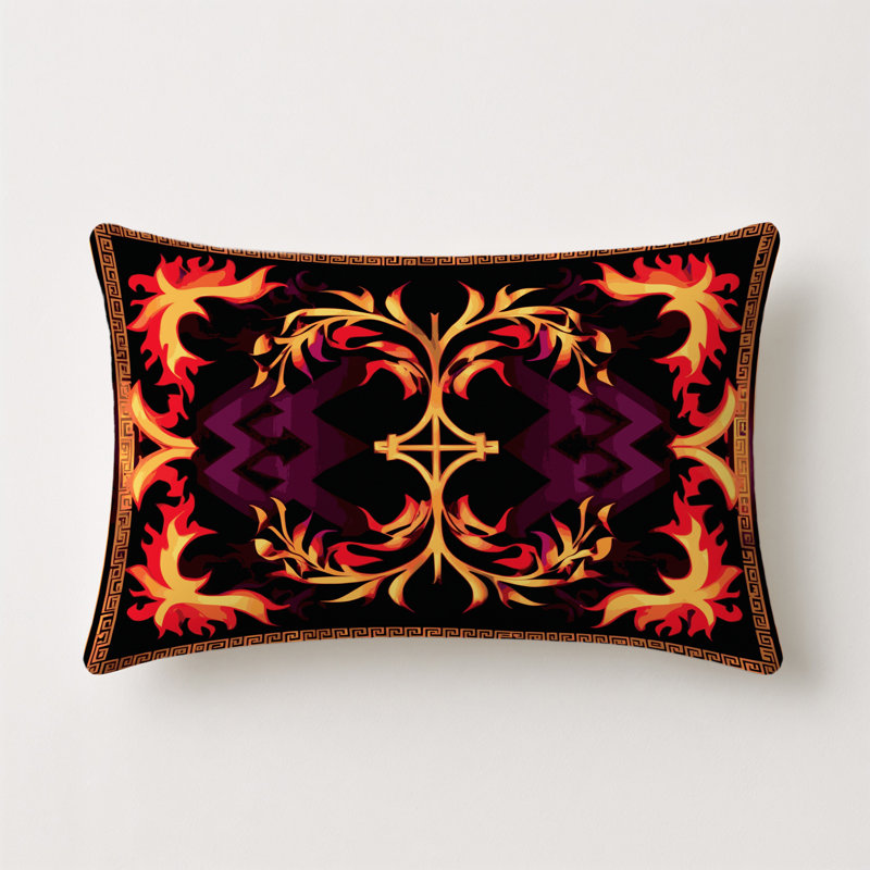 Golden Cascade Indoor And Outdoor Throw Pillow, Rectangle 18"H x 25"W