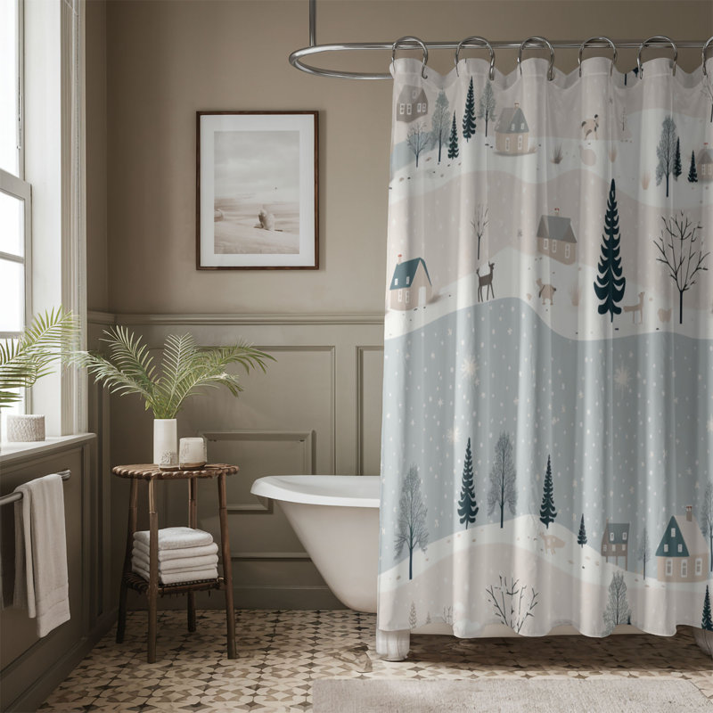 Snow Noel - Premium Shower Curtain, 74" H x 71" W