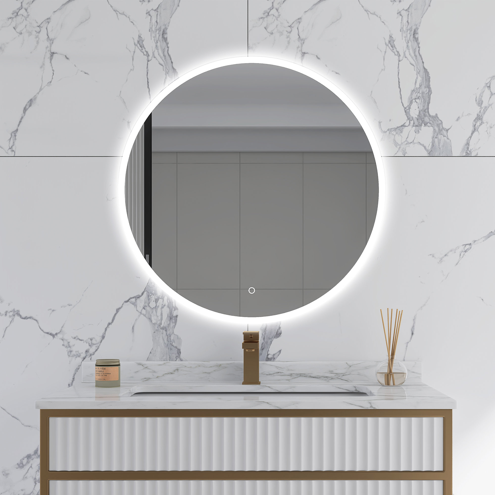 Wrought Studio Aundra LED Wall Mirror | Wayfair