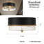 Plafonnier encastré 3 lumières 15 po Stamford