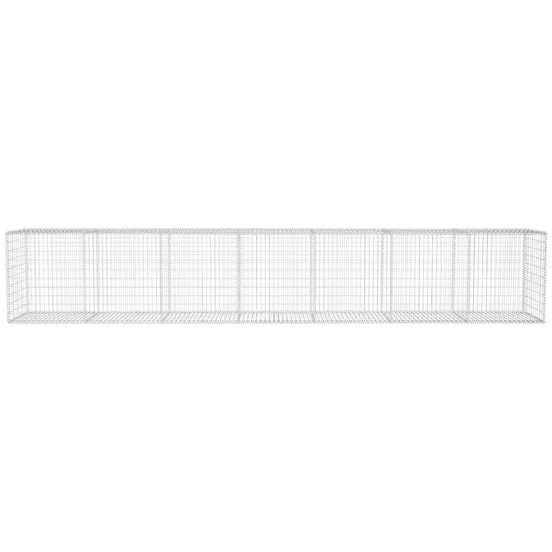 Mur de soutènement Gabion en acier galvanisé 236,2 x 19,7 x 39,4 po, H 19,7 po x l 236,2 po