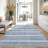 Ultra Thin 3' x 5' /5' x 7' Washable Area Rugs, Modern Non-Slip Small Bedroom Kitchen Rugs, Striped Farmhouse Soft Indoor Carpet, Oeko-Tex Certified-786980594-786980599