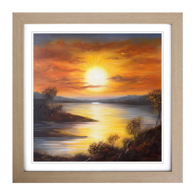 Sunrise Oil Painting - Framed Print