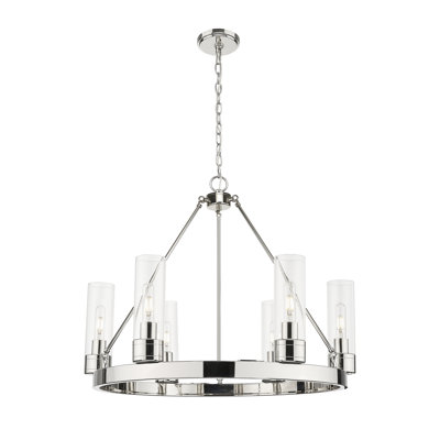 Jaiwan - Lustre 6 lumières avec abat-jour