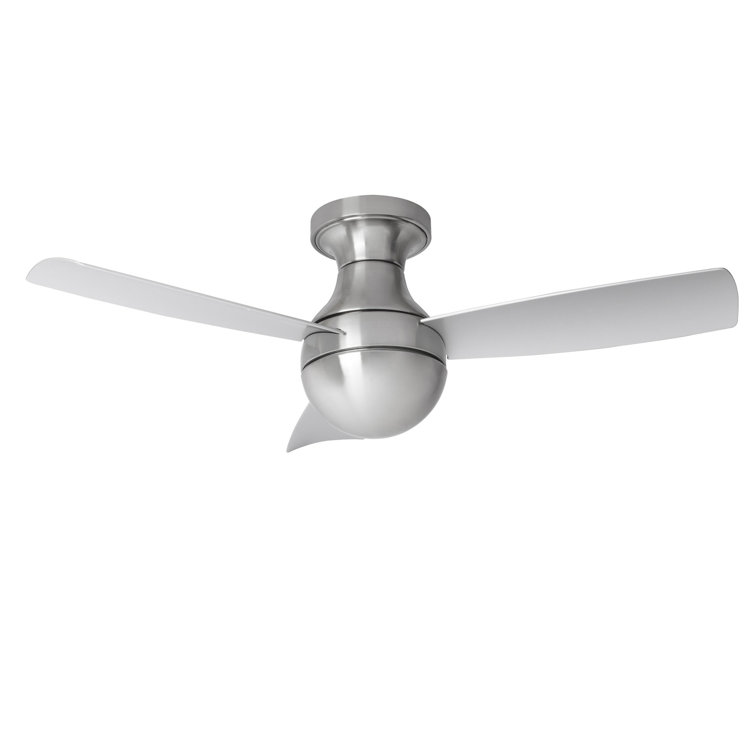 44" Flush Mount Outdoor/Indoor Smart Ceiling Fan with Remote Control, Works With Google Assistant, Amazon Alexa and IOS/Android Mobile APP