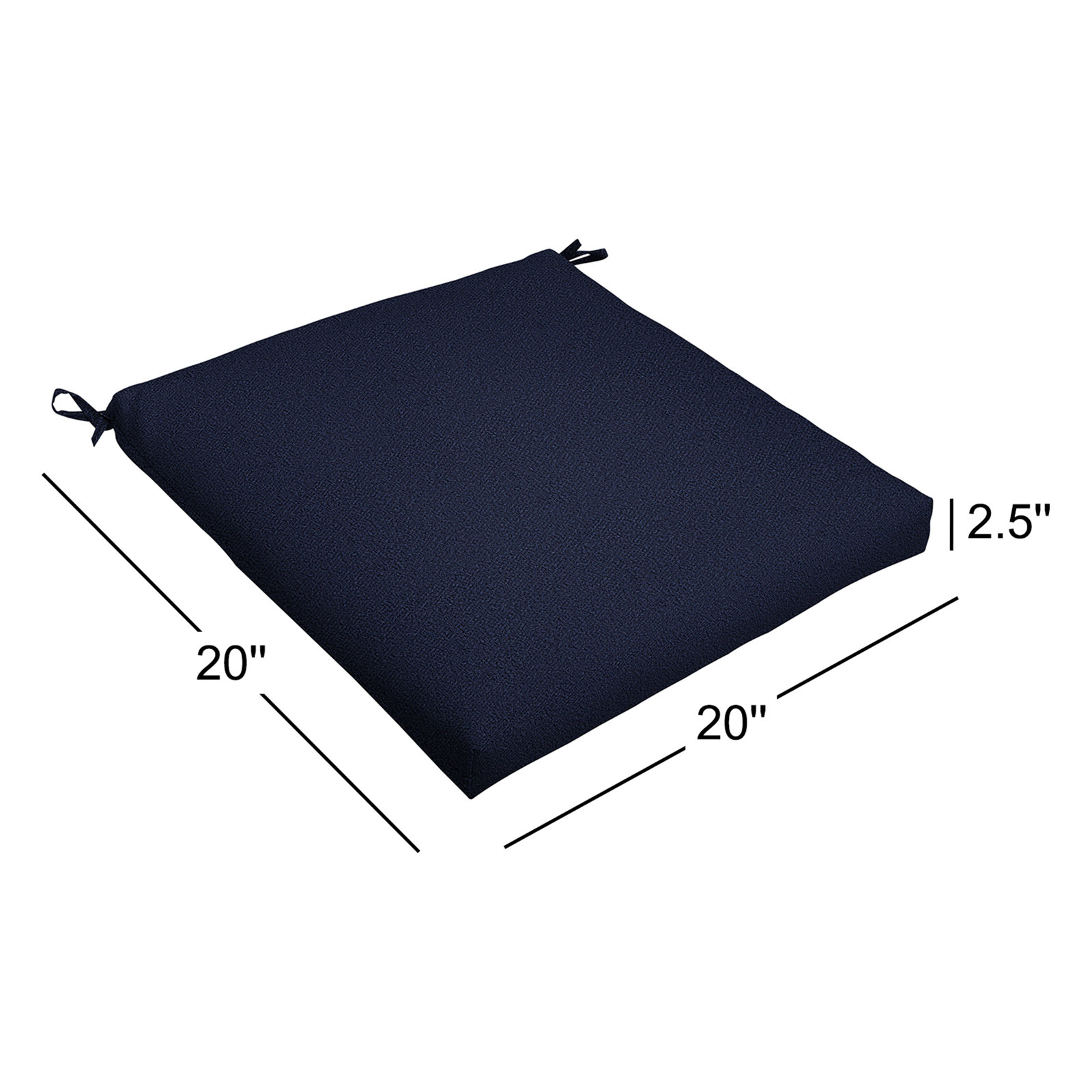 Outdoor Dining Chair Cushion, Blue, 20" x 20"