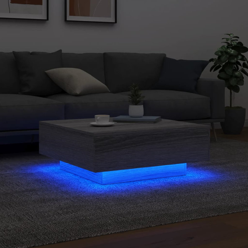 Bronda Coffee Table, 31cm H x 80cm W x 80cm D, Grey Sonoma