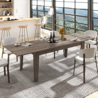 106.3 Inch Large Extendable Dining Table