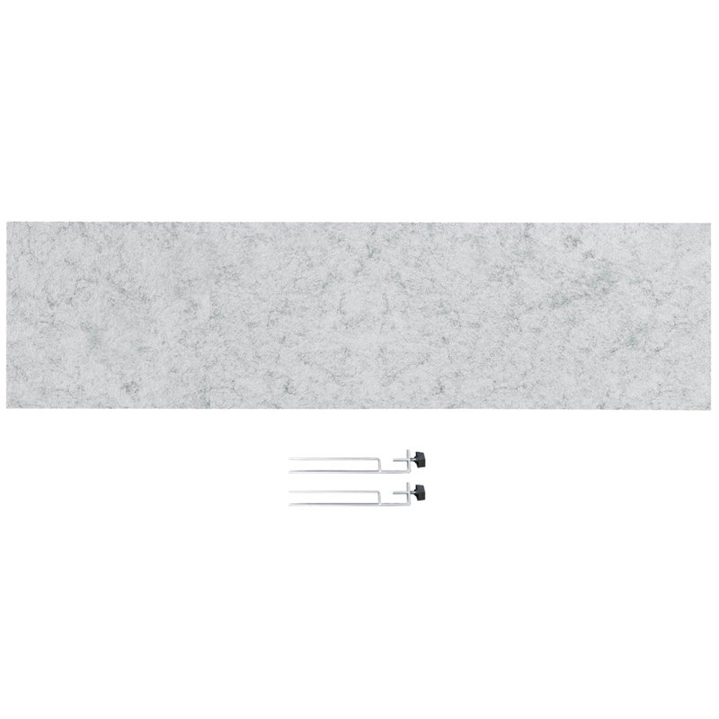 Panneaux d'intimité pour bureau Soundsorb Edge - 48 po x 12 po , Gris marbre