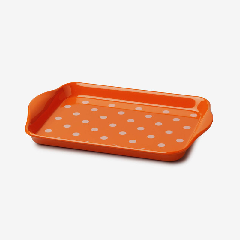 Zeal Melamine Tray, Neon Orange
