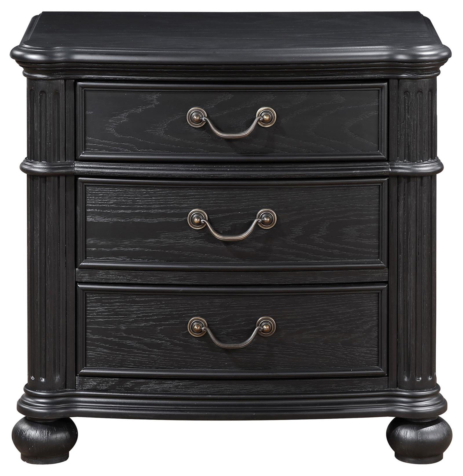 Stylish Black 3 Drawer Nightstand: Modern Design for Your Bedroom