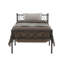 Base de lit plateforme simple en métal avec tête de lit et pied de lit poing, rangement sous le lit, aucun sommier requis, assemblage facile, silencieux, noir-494592595