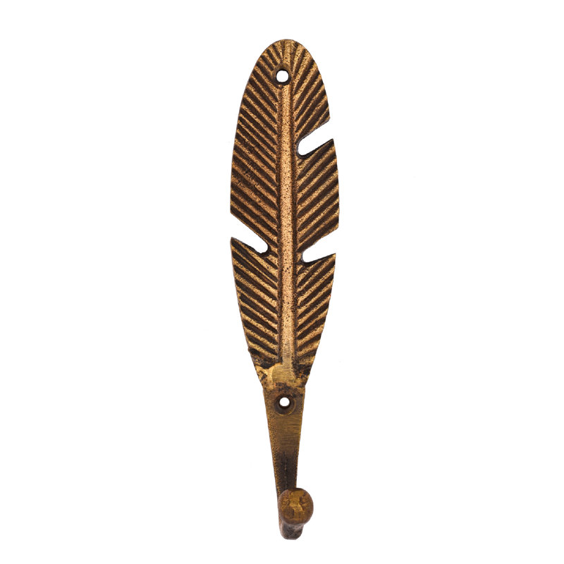 Scroggins Iron Wall Hook, Antique Brass